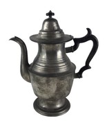 Antique 19th Century Pewter Coffeepot Rufus Dunham Westbrook Maine Urn S... - $245.00 CAD