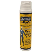 Amish Origins Deep Penetrating Pain Relief Cream Greaseless Pump Restles... - $26.23