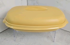 Vintage Tupperware Microwave Steamer Harvest Gold Yellow 1273-2 &amp; Lid 12... - $130.23 MXN