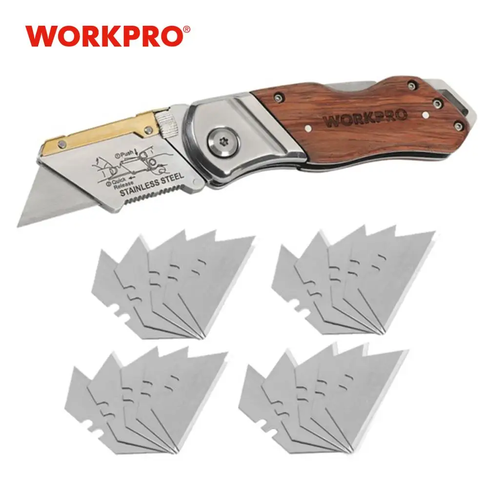 WORKPRO Utility  Folding  Pipe Cutter Pocket   Handle  With 10/20PCS Blades - £227.49 GBP