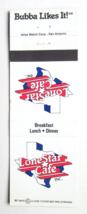 Lone Star Cafe - Austin, Texas Restaurant 20 Strike Matchbook Cover Matchcover - £1.37 GBP