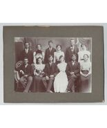 Original Antique Group Photo - Matted - Late 19th Century Portrait - Fas... - $29.99