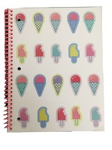 Notebook 100 Pages 1 Subject Ice Cream Cones 10.5&quot;x8&quot; Responsibly Sourced Paper - £6.36 GBP