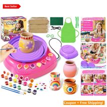 Beginner's Pottery Wheel Kit with Vibrant Colors for Ages 6-12 - Easy Cl... - $96.97
