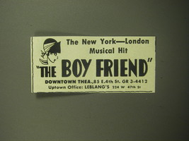 1958 The Boy Friend Play Ad - The New York - London Musical Hit - £14.56 GBP