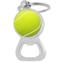 Tennis Ball  Bottle Opener Keychain - Metal Beer Bar Tool Key Ring - £8.46 GBP