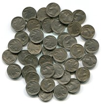 Buffalo Nickel Roll 1930-1937 Full 40 Pieces Fine And Better Nice Original Coins - £37.70 GBP