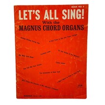 Lets All Sing Vintage Songbook Sheet Music Magnus Chord Organs 1959 17 Songs - $13.89