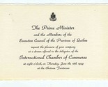 1949 International Chamber Commerce Invitations Quebec Chateau  Frontenac - £27.23 GBP