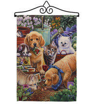 Helpful Garden Paws Flag Set Dog 13 X18.5 Double-Sided House Banner - £21.92 GBP