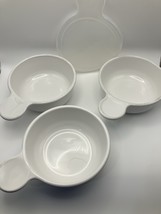 3 Corning Ware Grab It Snack Bowls P-150-B Oven Microwave 15 oz 1 Plasti... - $28.71