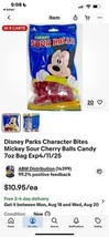 Disney Parks Character Bites Mickey Sour Cherry Balls Candy 7oz  Exp4/11/26 - $14.99
