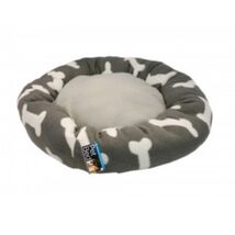 Round Grey Bone Print Dog Pet Bed 22 Inch - $19.98