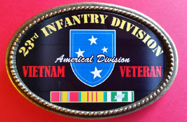 Vietnam Veteran 23rd INFANTRY DIVISION &quot;Americal Division&quot;  Epoxy  Buckl... - £13.29 GBP