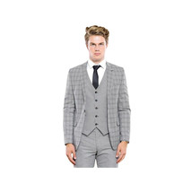Men 3pc European Vested Suit WESSI by J.VALINTIN Extra Slim Fit JV44 Houndstooth image 3