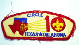Circle Ten Council Texas Oklahoma Boy Scouts of America Vintage Shoulder Patch - £7.52 GBP