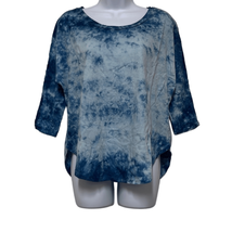 Groceries Apparel Womens XS Willa Tee Top Blue Tie Dye 100% Organic Cotton NWT - £32.93 GBP