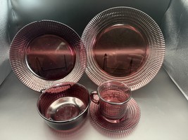 Vintage Cranberry Fortecrisa Glass Dinnerware - $4.74+