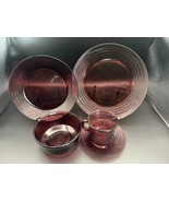 Vintage Cranberry Fortecrisa Glass Dinnerware - €4,05 EUR+