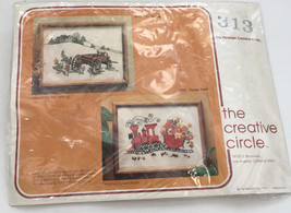 The creative circle crewel vintage embroidery kit 3613 old wagon - $26.96 CAD