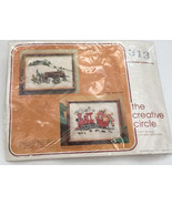 The creative circle crewel vintage embroidery kit 3613 old wagon - $26.96 CAD