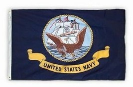 3x5 U.S. Navy Knitted Nylon Flag 3&#39;x5&#39; House Banner Grommets - £15.97 GBP