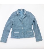 Old Navy Blazer Light Blue Tweed Dark Blue &amp; Yellow Accents 3 Button Siz... - $310.22 MXN