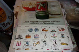 double-sided full color vintage advertisement for 7-Up and Tempo cigarettes from - £20.04 GBP