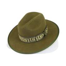 Men Bruno Capelo Dress Hat Australian Wool Pinch Front Fedora WE976 Olive Green image 3
