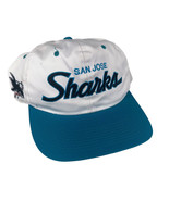 Vintage San Jose Sharks Script Snapback Hat NHL Sports Specialties Twill... - $103.49