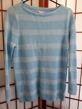 NWT Striped Light Blue/White Sweater Medium by Croft &amp; Barrow - $12.95