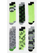 XBOX~x box gaming Socks~6 Pair~CREW SOCKS~SIZE 8-12 Bioworld Men&#39;s~Gamer... - $27.29 CAD