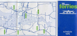 Lake Champlain Ferries Schedule Brochure 1978 Map Fares Essex Scenic Grand Isle - $17.82