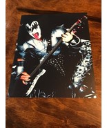 Vintage Gene Simmons KISS 8x10 Glossy Photo Playing Guitar Tongue Out - $12.00