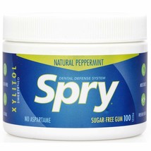 Spry Fresh Natural Peppermint Gum, Natural Xylitol Chewing Gum, 100 Coun... - £11.52 GBP