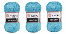 Yarn art Begonia 100% Mercerized Cotton, Lot of 3 Skein, Each 1.76 Oz (50g) / 18 - £10.19 GBP+
