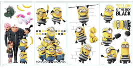 DESPICABLE ME 3 MOVIE WALL DECALS 17 BiG Minions Gru Stickers Kids Bedro... - £12.62 GBP