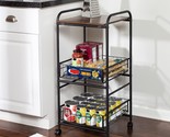Black/Natural Crt-09581 Black Honey Can Do 3-Tier Slim Rolling Cart With... - $44.97
