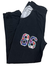 Design Lab. Womens High Waist Black Elastic Waist 86 Number Sweatpants Size L - £11.67 GBP