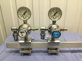 Ohmeda anaesthetic machine oxygen and N2O Regulators/ flowmeters with clamp - $250.06