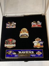 Super Bowl Xxxv Commemorative Pin Set Ltd /5000 Ravens Vs. Ny Giants Rare Nfl - £27.16 GBP