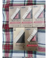 Maxell HGX-Gold T-120 6 Hour Blank VHS Video Cassette Tapes 5 Pack Sealed - $30.86 CAD