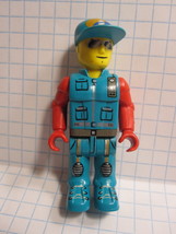 Lego Mini-Figure #js027: 4-Juniors- Crewman w/ D. Turquoise Vest &amp; Pants... - £0.79 GBP