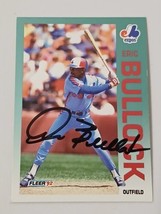 Eric Bullock Montreal Expos 1992 Fleer Autograph Card #474 READ DESCRIPTION - £4.04 GBP