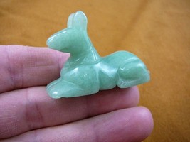 (Y-DOG-LD-704) Anubis Egyptian God dog GREEN gemstone STONE carving figurine - £14.01 GBP