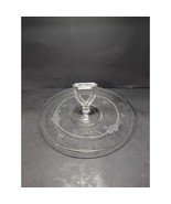 Crystal Clear Glass Tidbit Snack Platter Tray, Sandwich Dish Center Hand... - $21.72 CAD
