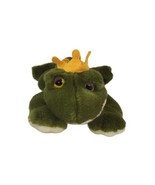 Russ Plush Prince Frog Stuffed Animal with Crown Red Heart Toad Beanie 10&quot; - £7.79 GBP