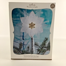 Hallmark Wonder &amp; Light Glowing Snowflake Christmas Tree Topper Light Sh... - £31.10 GBP