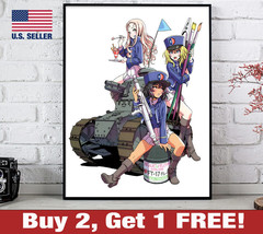Girls Und Panzer Poster 18&quot; x 24&quot; Print Anime Wall Art 1 - £10.60 GBP