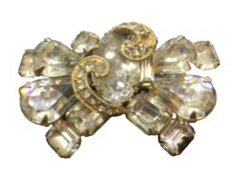 Eisenberg Crystal Rhinestones High End Designer Brooch Missing One Stone... - $44.00